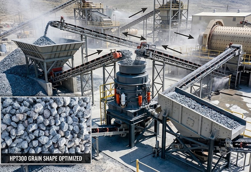 Aggregate cone crusher and screening plant